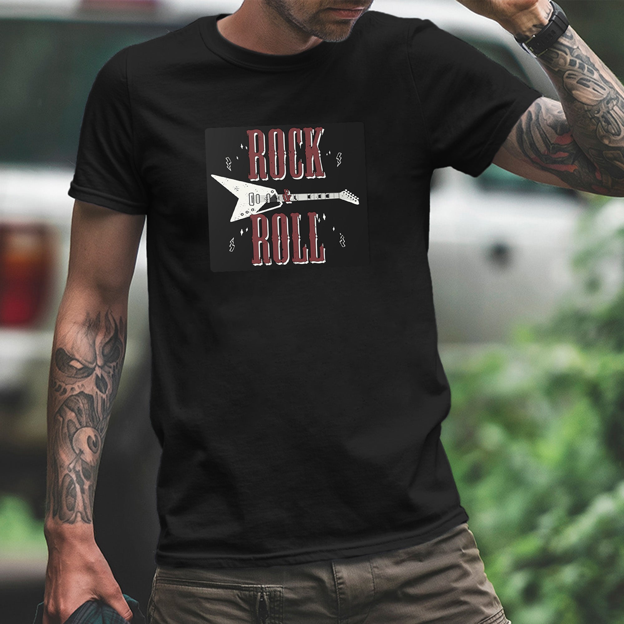 Custom T-Shirts with Patch - Rock 'n' Roll