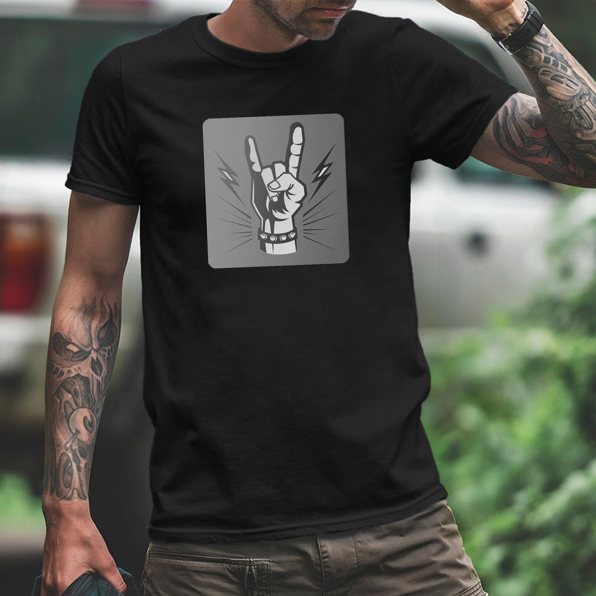 Custom T-Shirts with Patch - Rock 'n' Roll