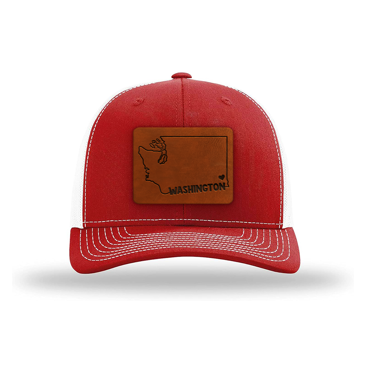 MAP OF STATES TRUCKER - LEATHER PATCH