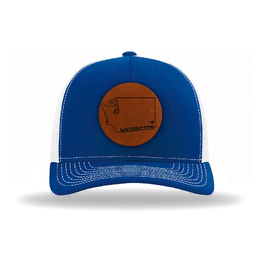 MAP OF STATES TRUCKER - LEATHER PATCH